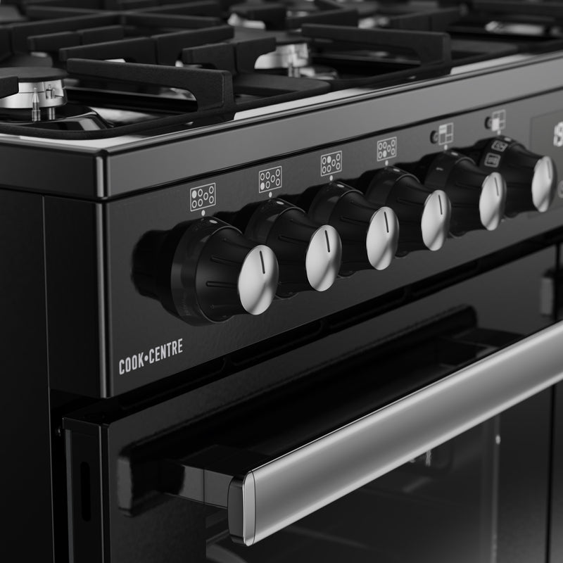 Belling RCA Cookcentre 100DF 100cm Dual Fuel Range Cooker 444411799 Black