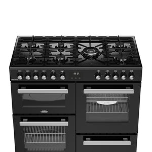 Belling RCA Cookcentre 100DF 100cm Dual Fuel Range Cooker 444411799 Black
