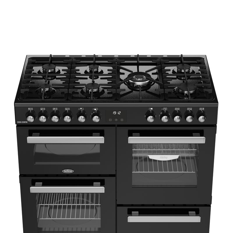Belling RCA Cookcentre 100DF 100cm Dual Fuel Range Cooker 444411799 Black