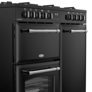 Belling RCA Farmhouse 90DF 90cm Dual Fuel Range Cooker 444411820 Black