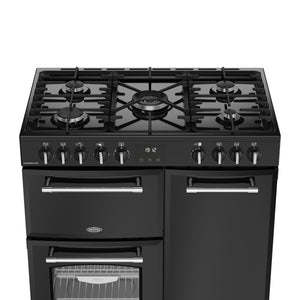 Belling RCA Farmhouse 90DF 90cm Dual Fuel Range Cooker 444411820 Black