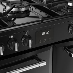 Belling RCA Farmhouse 90DF 90cm Dual Fuel Range Cooker 444411820 Black