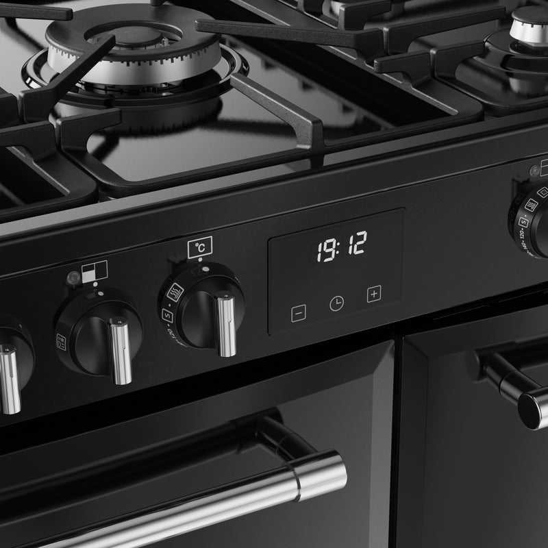 Belling RCA Farmhouse 90DF 90cm Dual Fuel Range Cooker 444411820 Black