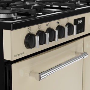 Belling RCA Farmhouse 90DF 90cm Dual Fuel Range Cooker 444411821 Cream
