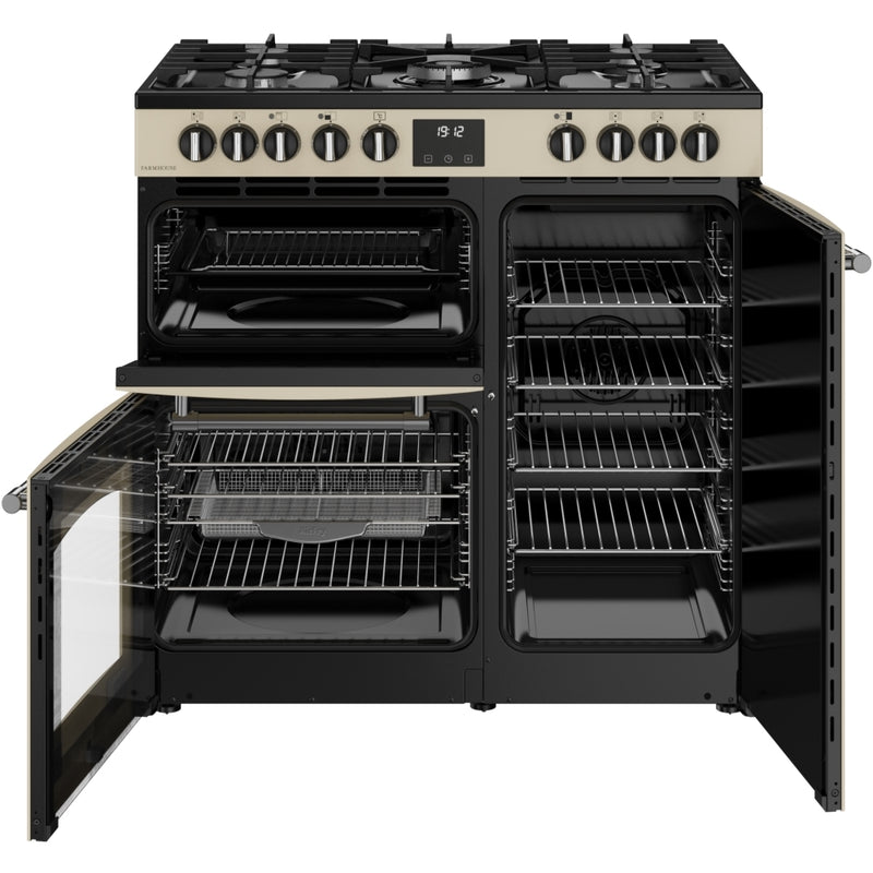 Belling RCA Farmhouse 90DF 90cm Dual Fuel Range Cooker 444411821 Cream