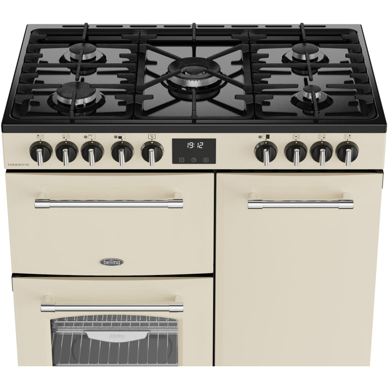 Belling RCA Farmhouse 90DF 90cm Dual Fuel Range Cooker 444411821 Cream