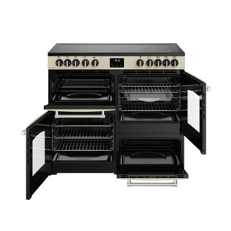 Belling RCA Farmhouse 100E 100cm Ceramic Range Cooker 444411827 Cream