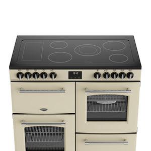 Belling RCA Farmhouse 100E 100cm Ceramic Range Cooker 444411827 Cream