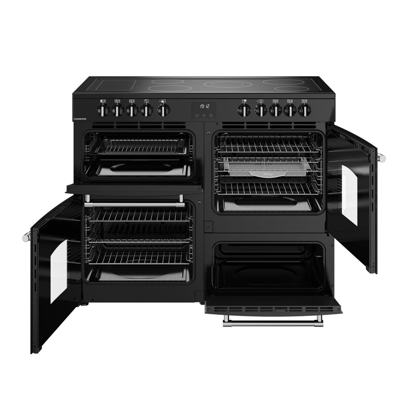 Belling RCA Farmhouse 110E 110cm Ceramic Range Cooker 444411835 Black
