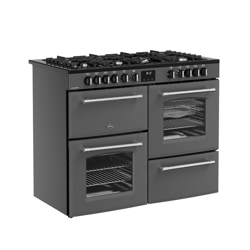 Belling RCA Farmhouse 110DF 110cm Dual Fuel Range Cooker 444411837 Anthracite