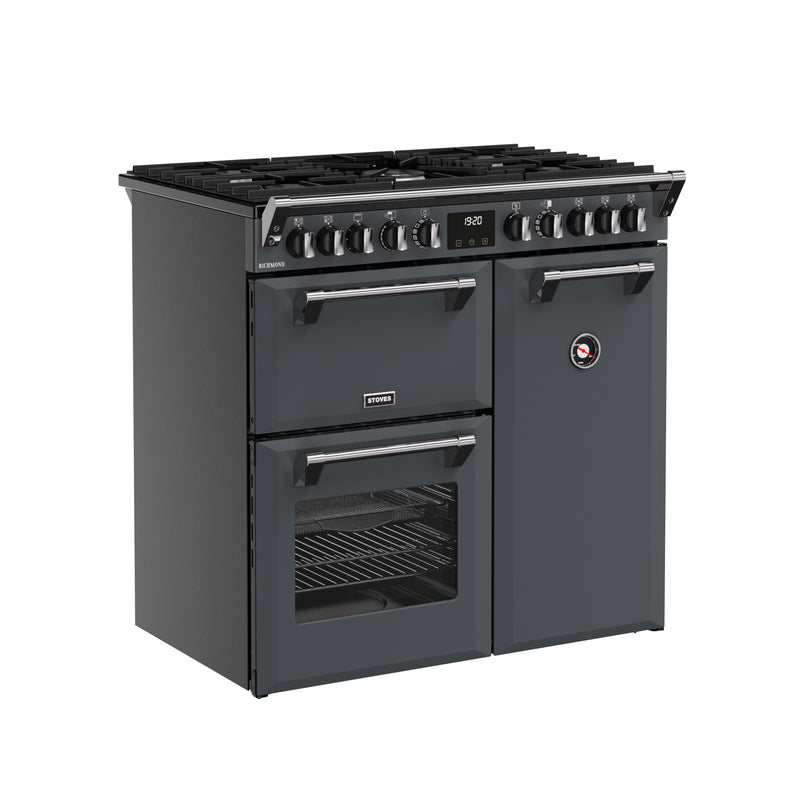 Stoves RCA Richmond 90DF 90cm Dual Fuel Range Cooker 444411849 Anthracite