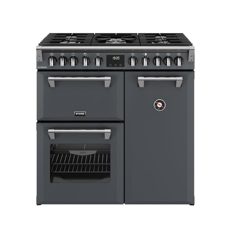 Stoves RCA Richmond 90DF 90cm Dual Fuel Range Cooker 444411849 Anthracite