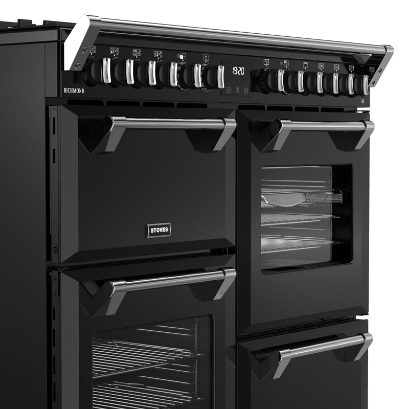 Stoves RCA Richmond 100DF 100cm Dual Fuel Range Cooker 444411856 Black