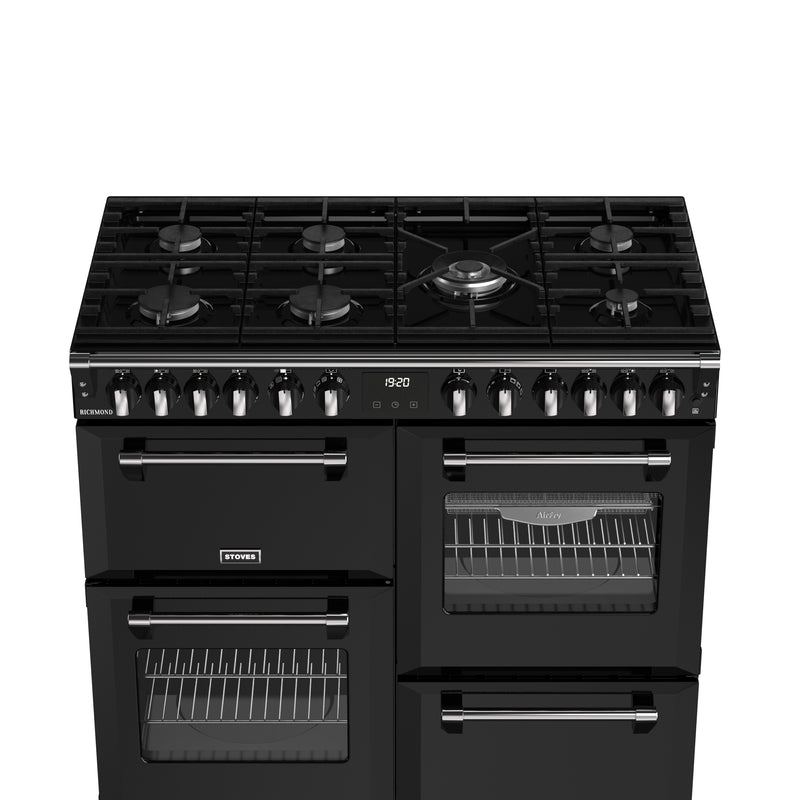 Stoves RCA Richmond 100DF 100cm Dual Fuel Range Cooker 444411856 Black