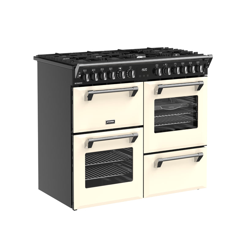 Stoves RCA Richmond 100DF 100cm Dual Fuel Range Cooker 444411857 Cream