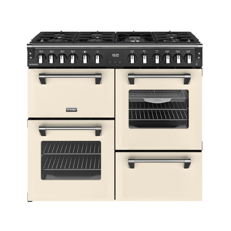 Stoves RCA Richmond 100DF 100cm Dual Fuel Range Cooker 444411857 Cream