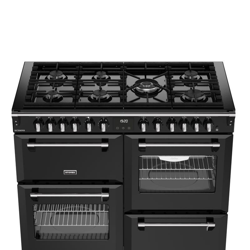 Stoves RCA Richmond 110DF 110cm Dual Fuel Range Cooker 444411862 Black