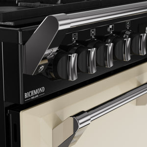 Stoves RCA Richmond Deluxe 90DF 90cm Dual Fuel Range Cooker 444411868 Cream