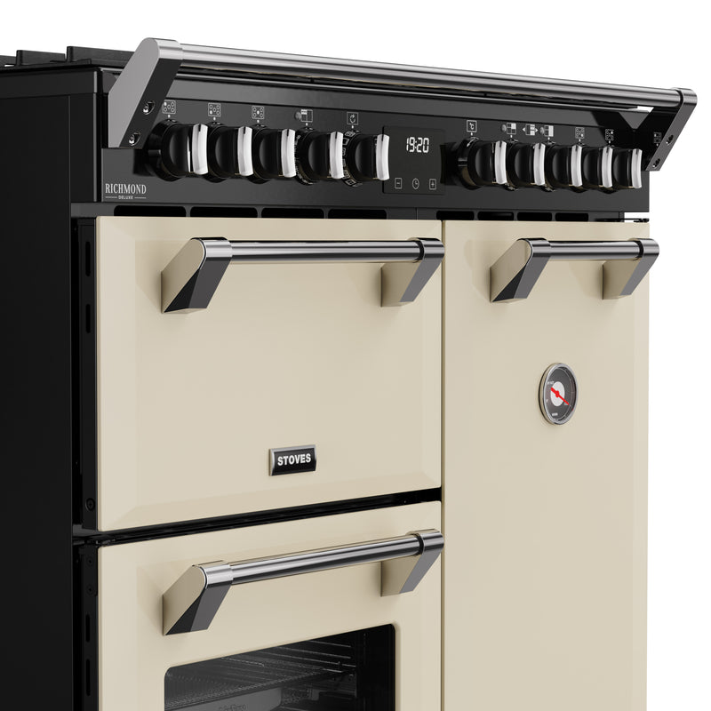Stoves RCA Richmond Deluxe 90DF 90cm Dual Fuel Range Cooker 444411868 Cream