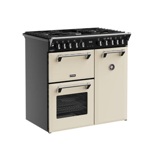 Stoves RCA Richmond Deluxe 90DF 90cm Dual Fuel Range Cooker 444411868 Cream
