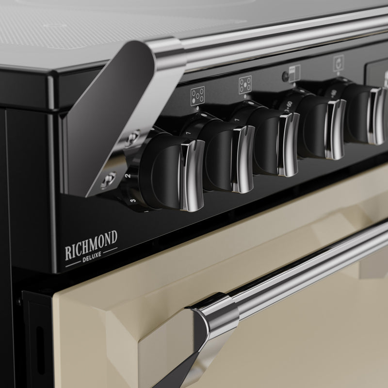 Stoves RCA Richmond Deluxe 90Ei 90cm Induction Range Cooker 444411870 Cream