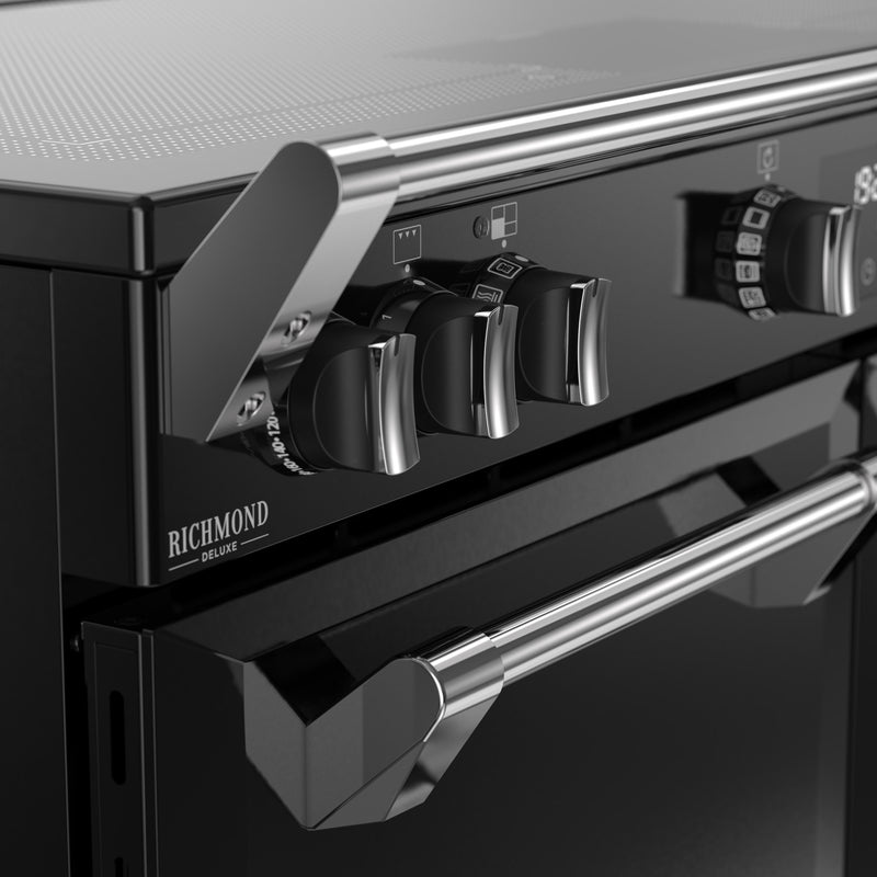 Stoves RCA Richmond Deluxe 100Ei 100cm Zoneless Induction Range Cooker 444411875 Black