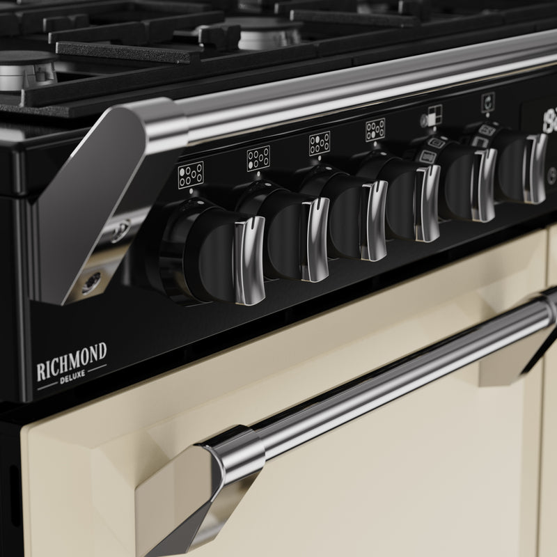Stoves RCA Richmond Deluxe 110DF 110cm Dual Fuel Range Cooker 444411877 Cream
