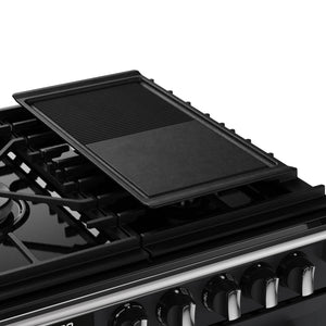 Anthracite grey 90cm dual fuel range cooker with black cast iron griddle plate, free delivery to Eastbourne and Uckfield. - DB Domestics