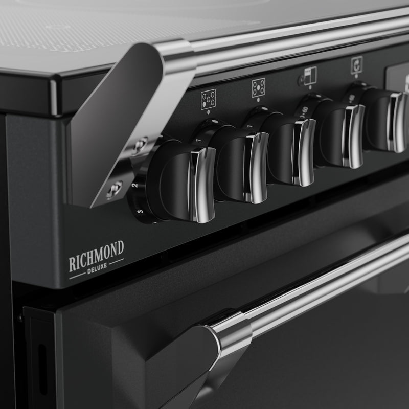 Stoves Richmond Deluxe 90cm Induction Range Cooker 444412009 Anthracite Grey