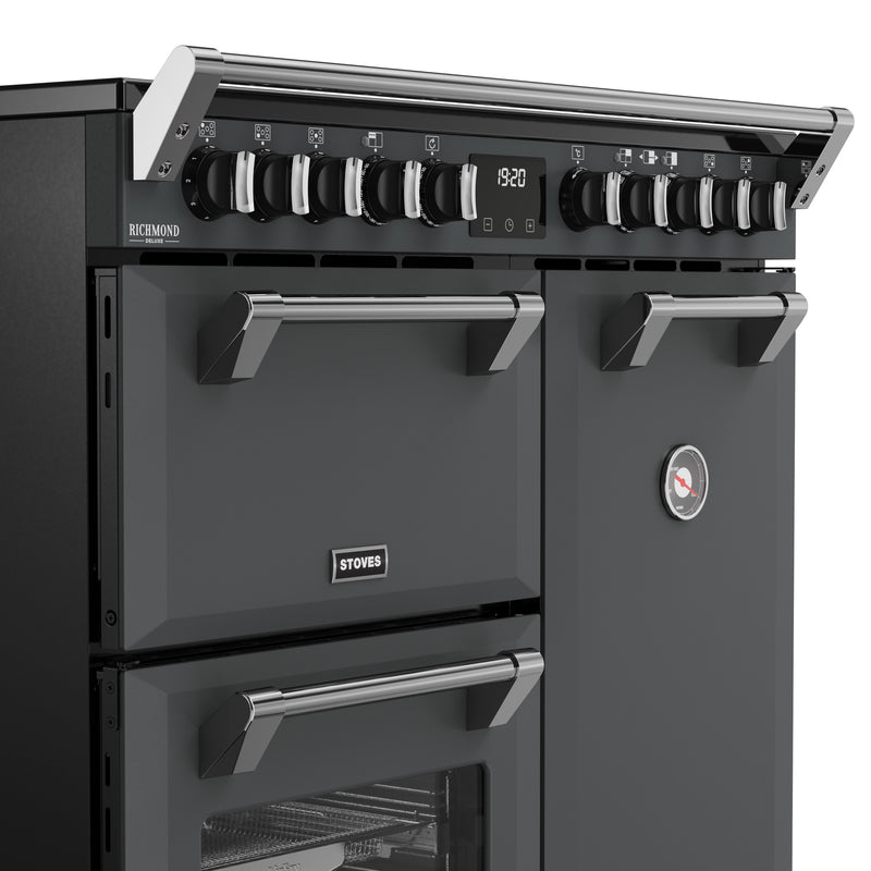 Stoves Richmond Deluxe 90cm Induction Range Cooker 444412009 Anthracite Grey