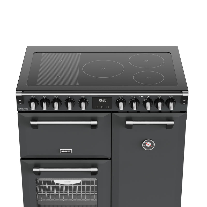 Stoves Richmond Deluxe 90cm Induction Range Cooker 444412009 Anthracite Grey