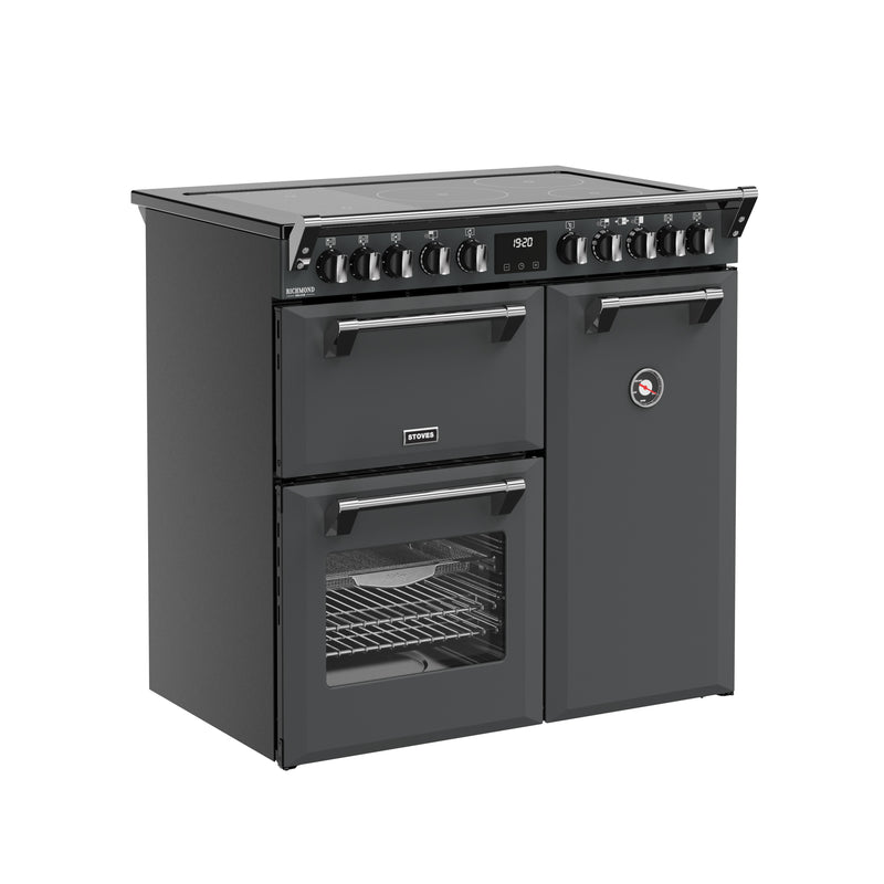 Stoves Richmond Deluxe 90cm Induction Range Cooker 444412009 Anthracite Grey
