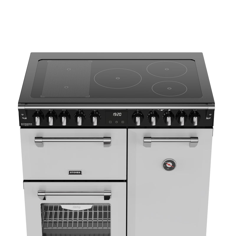Stoves Richmond Deluxe 90cm Induction Range Cooker 444412010 Ice White