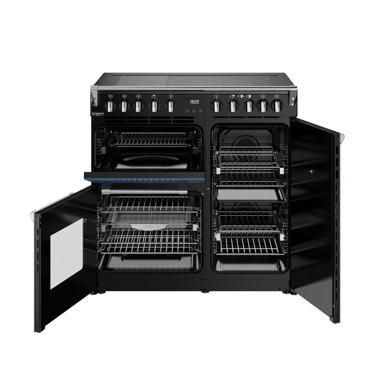 Stoves Richmond Deluxe 90cm Induction Range Cooker 444412011 Twilight Blue