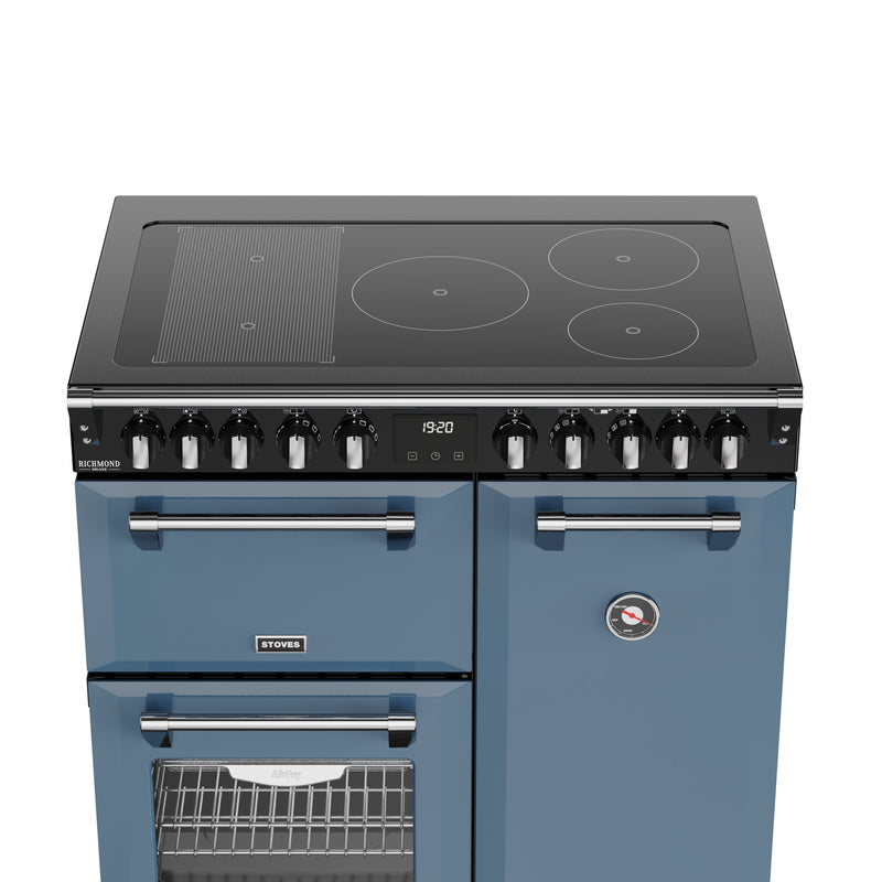 Stoves Richmond Deluxe 90cm Induction Range Cooker 444412011 Twilight Blue