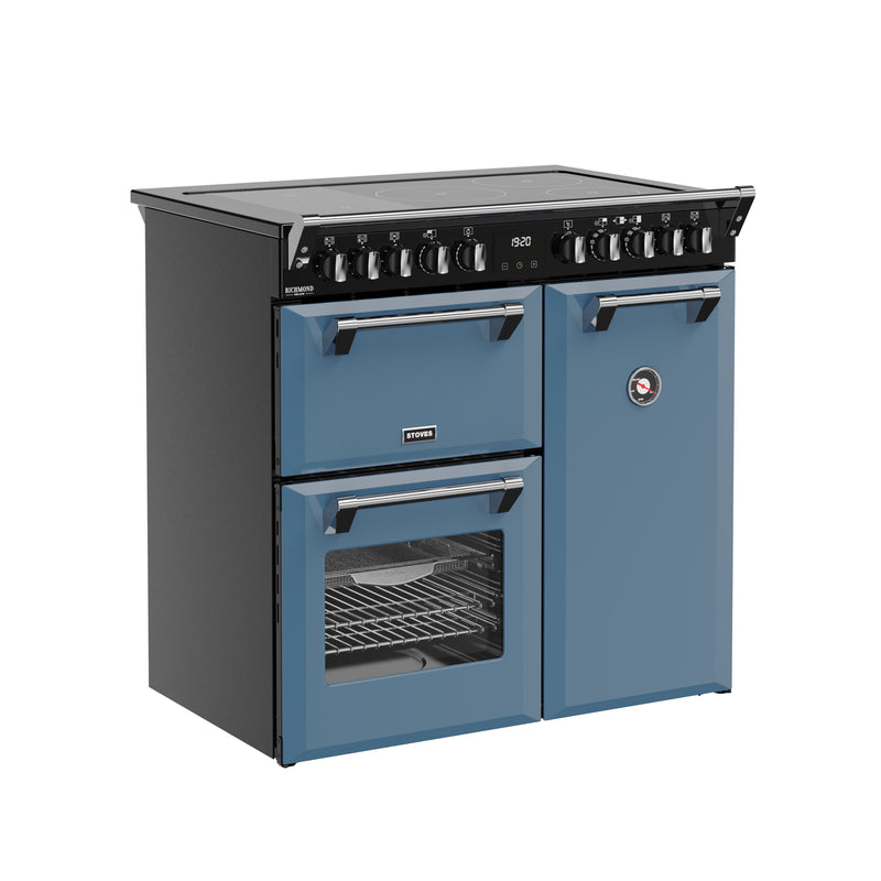 Stoves Richmond Deluxe 90cm Induction Range Cooker 444412011 Twilight Blue