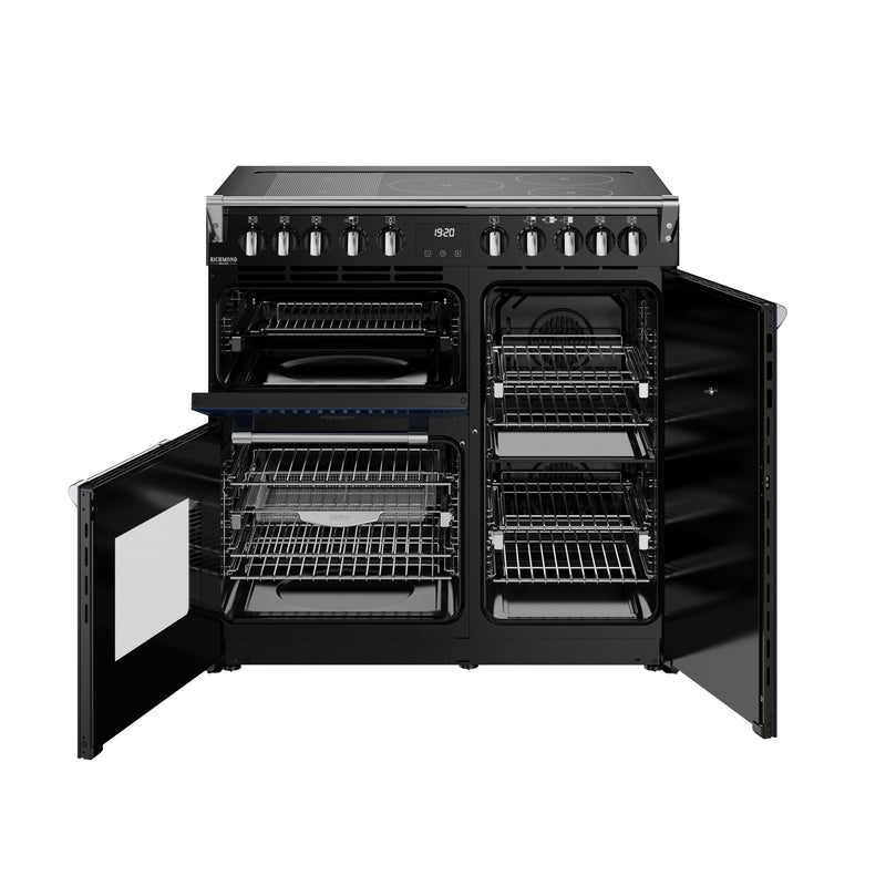 Stoves Richmond Deluxe 90cm Induction Range Cooker 444412012 Midnight Blue