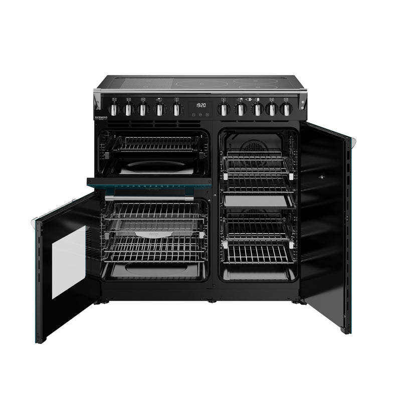 Stoves Richmond Deluxe 90cm Induction Range Cooker 444412013 Deep Marine