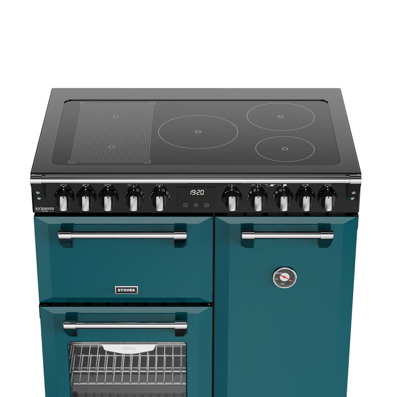 Stoves Richmond Deluxe 90cm Induction Range Cooker 444412013 Deep Marine