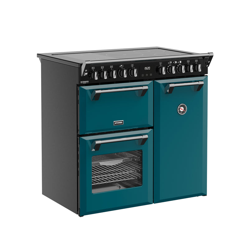 Stoves Richmond Deluxe 90cm Induction Range Cooker 444412013 Deep Marine