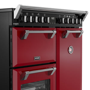 Stoves Richmond Deluxe 90cm Induction Range Cooker 444412014 Garnet Red