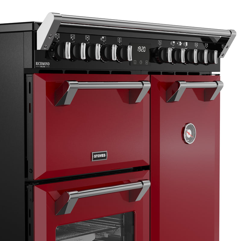 Stoves Richmond Deluxe 90cm Induction Range Cooker 444412014 Garnet Red
