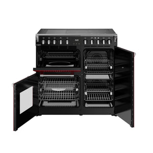 Stoves Richmond Deluxe 90cm Induction Range Cooker 444412014 Garnet Red