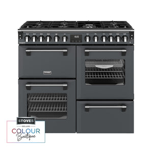 Anthracite grey 100cm dual fuel range cooker with two ovens and six burners, Free Delivery to Eastbourne and Uckfield. - DB Domestics