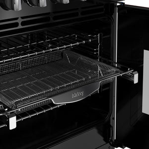 Ice white 100cm dual fuel range cooker oven interior with wire rack, Free Delivery Eastbourne Uckfield. - DB Domestics