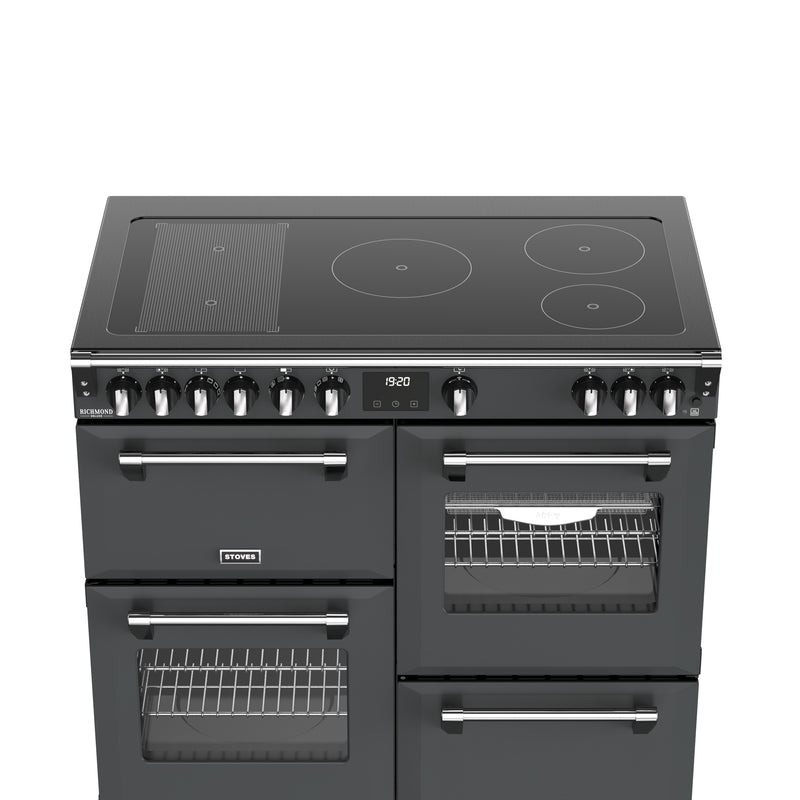 Stoves Richmond Deluxe 100cm Induction Range Cooker 444412021 Anthracite Grey