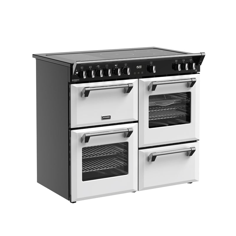 Stoves Richmond Deluxe 100cm Induction Range Cooker 444412022 Ice White