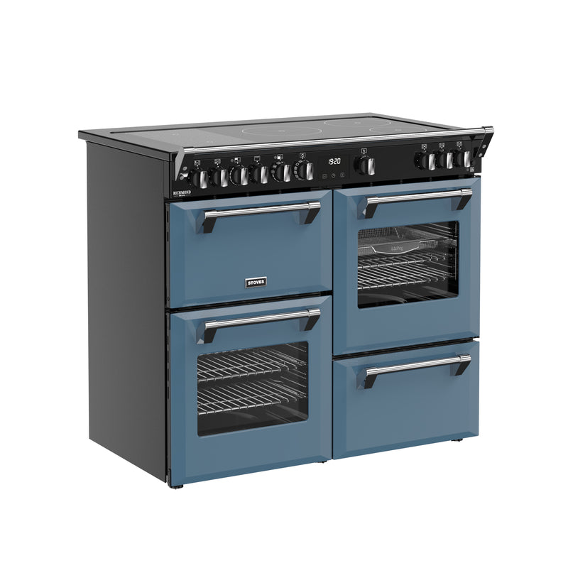Stoves Richmond Deluxe 100cm Induction Range Cooker 444412023 Twilight Blue
