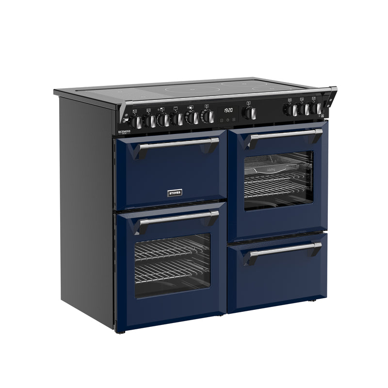 Stoves Richmond Deluxe 100cm Induction Range Cooker 444412024 Midnight Blue