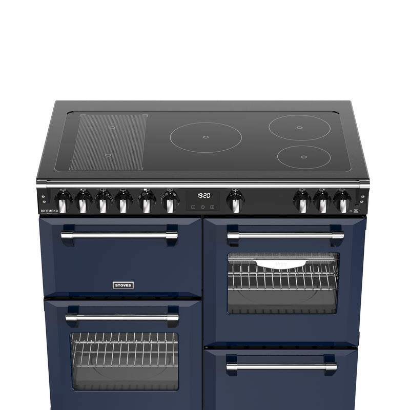 Stoves Richmond Deluxe 100cm Induction Range Cooker 444412024 Midnight Blue
